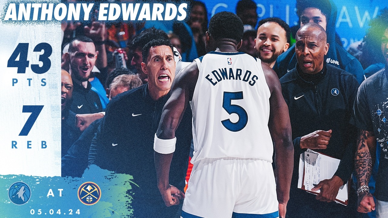 Anthony Edwards Scores 43 Points, Sets Remarkable Playoff Record